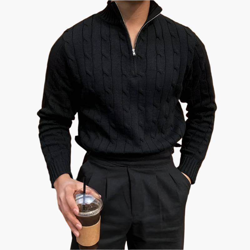 GWANGJU Maglione con Mezza Zip