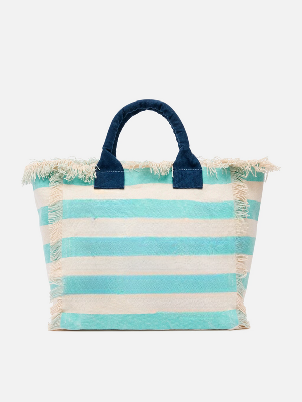 SAC À RAYURES TURQUOISE
